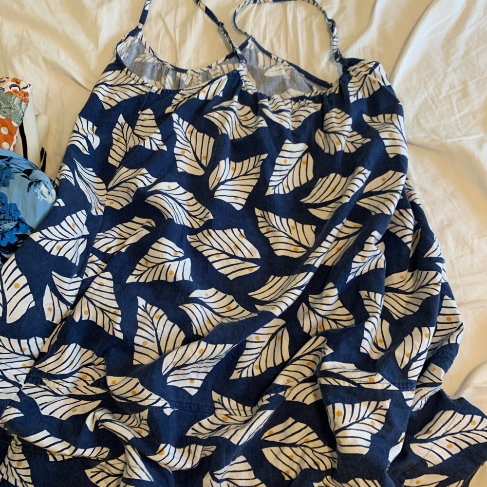 Printed canvas summer dress